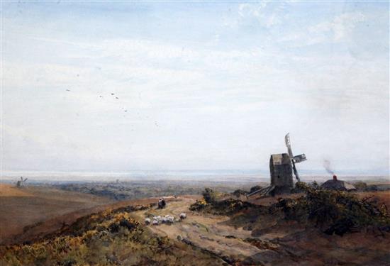 Robert Thorne Waite (1832-1935) Sussex from the Downs 13.75 x 20.5in.